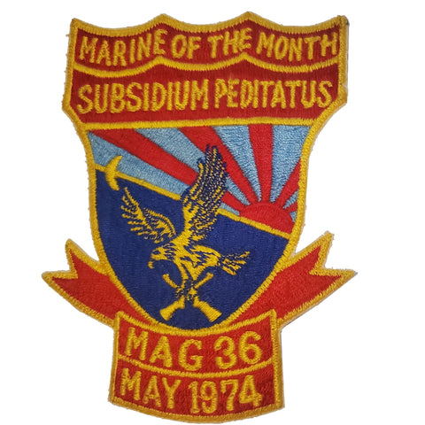 Patch - Rare Vintage 1974 Marine of Month Subsidium Peditatus (1192)