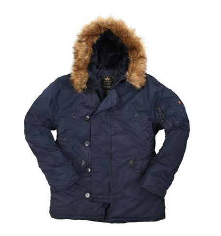 AIPHA N−3B Alpha Industries Men's N-3B Down Parka - Black — Dave's New York