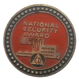 Vintage National Security Award Civil Defense Screwback Lapel Pin