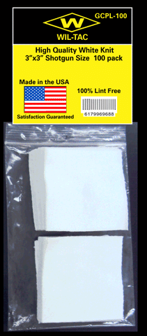 Militaria Gun Cleaning Patches Large - 100 count