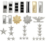 Rank - Army - Officer No Shine Metal Insignias