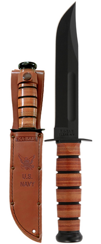KA-BAR 1225 Full Size USN Fighting Straight Edge Knife